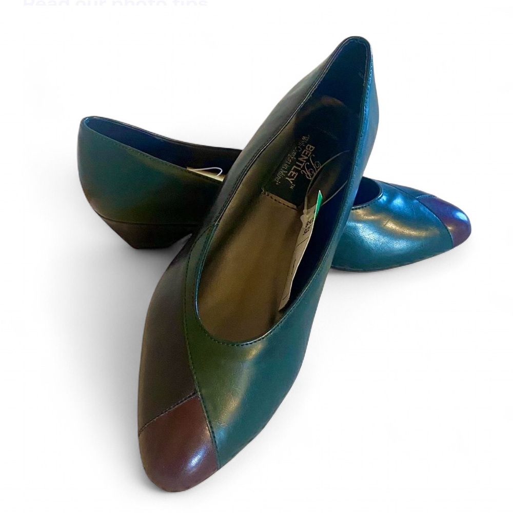 NWT vintage 80s J.R. Bentley jewel tone colorblock low pumps
